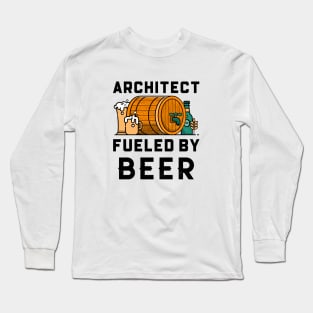 Funny Architect Fueled By Beer Long Sleeve T-Shirt